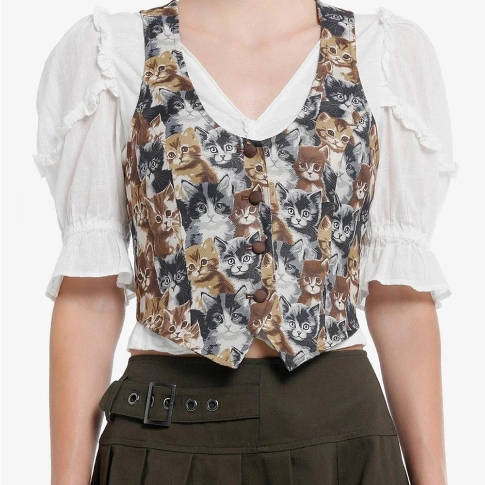 Hot Topic thorn and fable brand cat vest - Picture 1 of 5